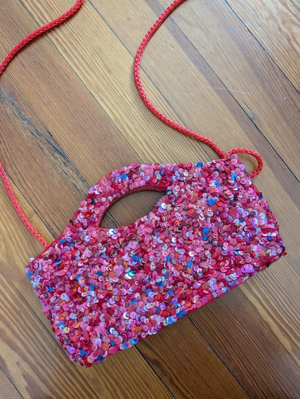Sequin Crossbody Bag in Pink